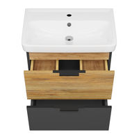 Тумба под раковину Misty Форест 60 подвесная 2 ящ./ Э-Фор-09060-0219-2Я дуб вотан/антрацит — 3