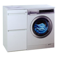 Тумба под раковину Misty Фостер 40 напольная 2 ящ. под стиральную машину / Э-Фос01040-012Я белая эмаль — 4