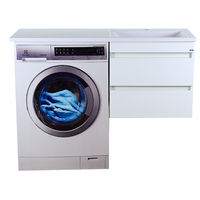 Тумба под раковину Misty Фостер 55 подвесная с 2 ящ. под стиральную машину / Э-Фос01055-012Я белая эмаль — 2