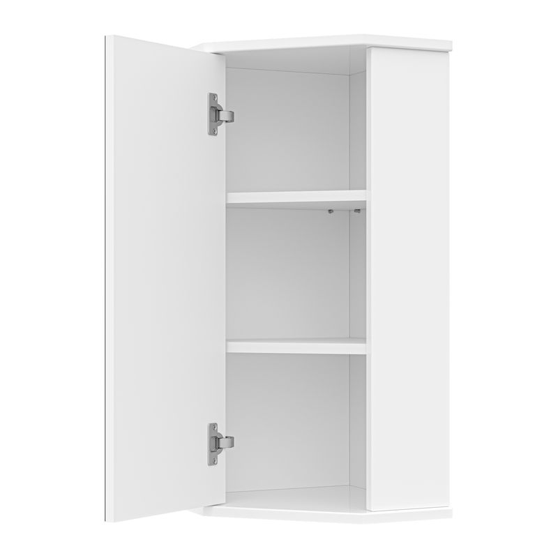 Шкаф с зеркалом для ванной Misty Лилия 34 / Э-Лил08034-014бф подвесной угловой БФ