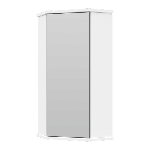 Шкаф с зеркалом для ванной Misty Лилия 34 / Э-Лил08034-014бф подвесной угловой БФ