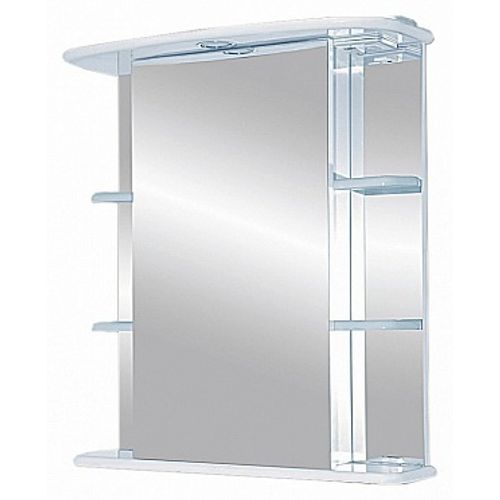 Шкаф с зеркалом для ванной Misty Магнолия 55 / Э-Маг04055-01СвЛ левый (свет)