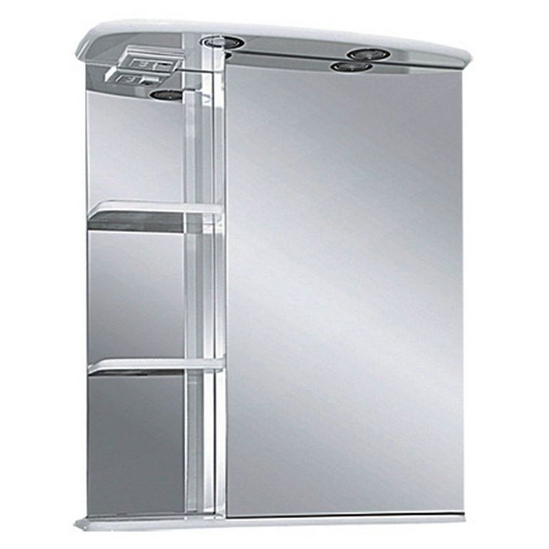 Шкаф с зеркалом для ванной Misty Магнолия 60 / Э-Маг04060-01СвП правый (свет)