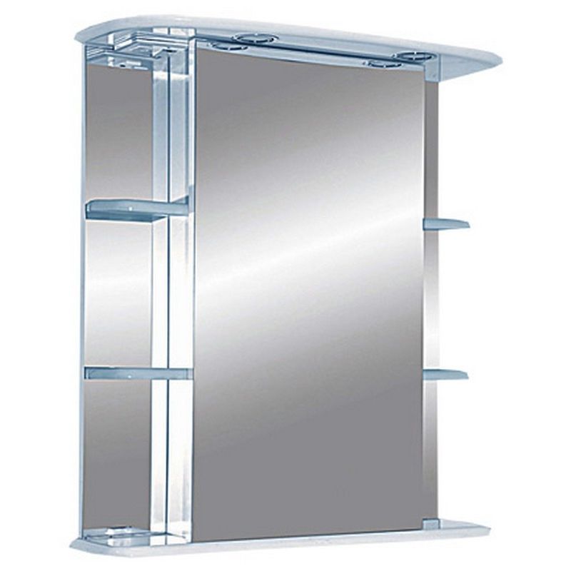 Шкаф с зеркалом для ванной Misty Магнолия 65 / Э-Маг04065-01СвЛ левый (свет)