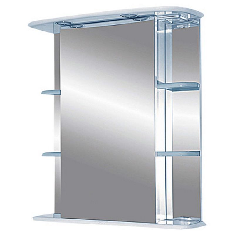 Шкаф с зеркалом для ванной Misty Магнолия 65 / Э-Маг04065-01СвП правый (свет)