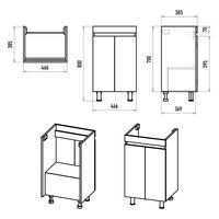 Тумба под раковину Misty Майна 50 напольная / Э-Май01050-501 графит — 5