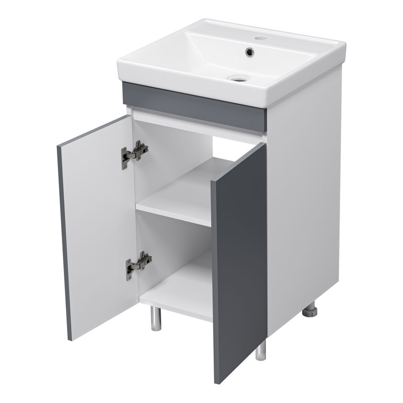 Тумба под раковину Misty Майна 50 напольная / Э-Май01050-501 графит