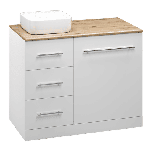 Тумба под раковину Респект 110 с 3 ящ. под стиральную машину левая Э-Рес01110-13ЯЛ