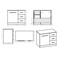 Тумба под раковину Респект 110 с 3 ящ. под стиральную машину правая Э-Рес01110-13ЯП — 9