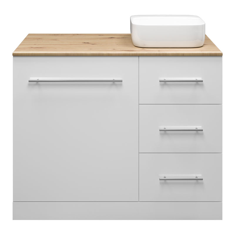 Тумба под раковину Респект 110 с 3 ящ. под стиральную машину правая Э-Рес01110-13ЯП