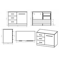 Тумба под раковину Респект 120 с 3 ящ. под стиральную машину левая Э-Рес01120-13ЯЛ — 9