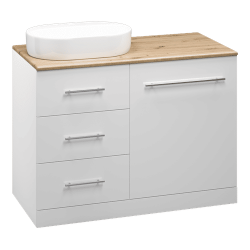 Тумба под раковину Респект 120 с 3 ящ. под стиральную машину левая Э-Рес01120-13ЯЛ