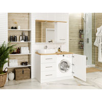 Тумба под раковину Респект 120 с 3 ящ. под стиральную машину левая Э-Рес01120-13ЯЛ — 8