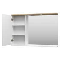 Шкаф с зеркалом для ванной Misty Респект 120 / Э-Рес02120-1Л левое — 4