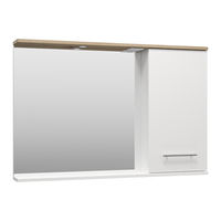 Шкаф с зеркалом для ванной Misty Респект 120 / Э-Рес02120-1П правое — 1