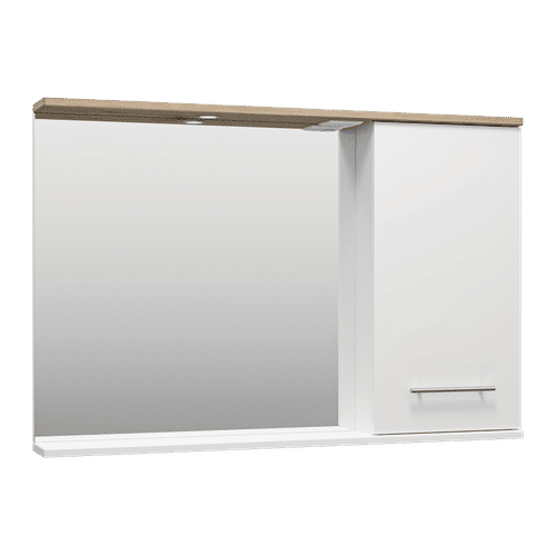 Шкаф с зеркалом для ванной Misty Респект 120 / Э-Рес02120-1П правое