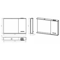 Шкаф с зеркалом для ванной Misty Респект 120 / Э-Рес02120-1П правое — 7