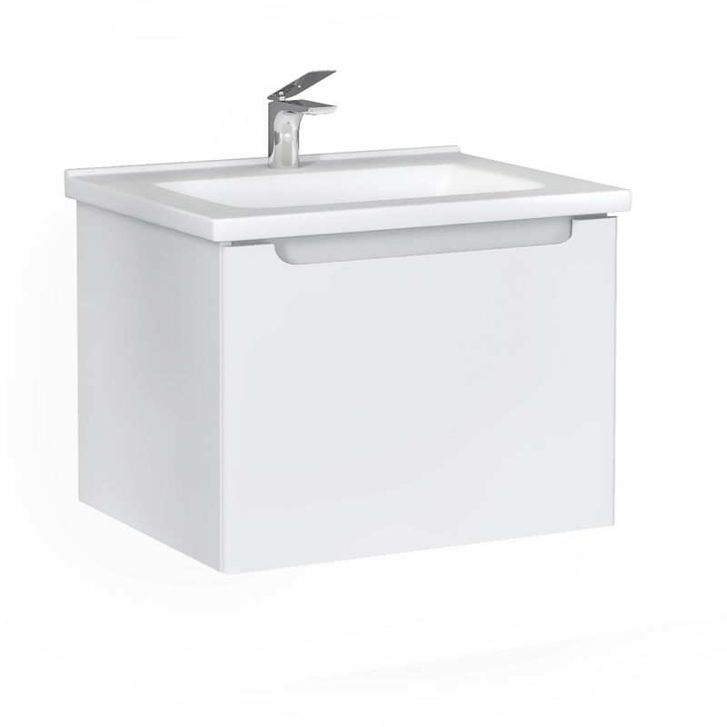 Тумба под раковину Raval Easy 60 подвесная белая / Eas.01.60/P/W/RL