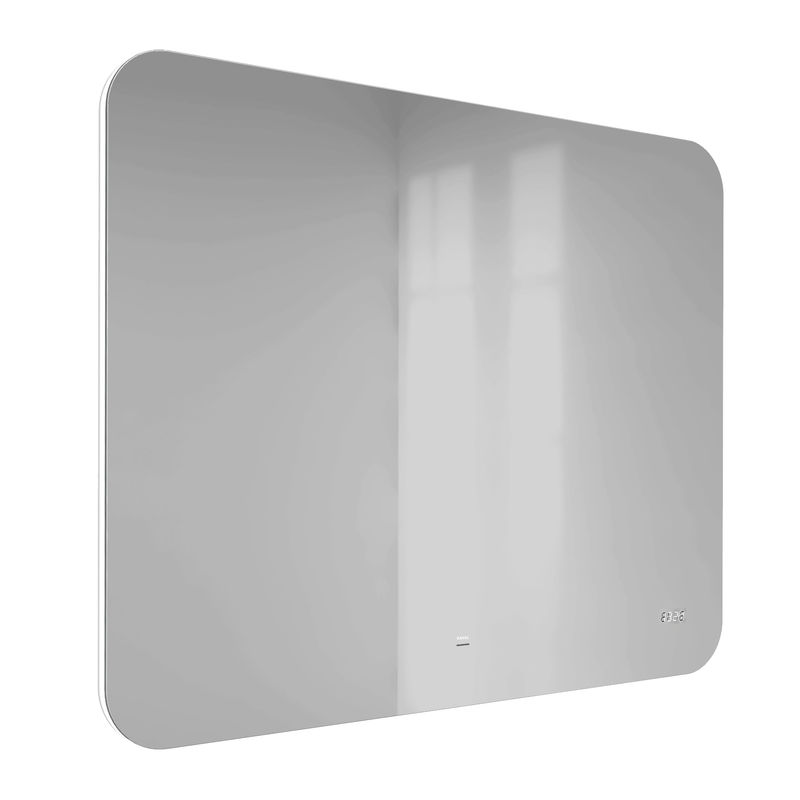 Зеркало Raval Ego 100x80 с подсветкой и часами / Ego.02.100/W/RL