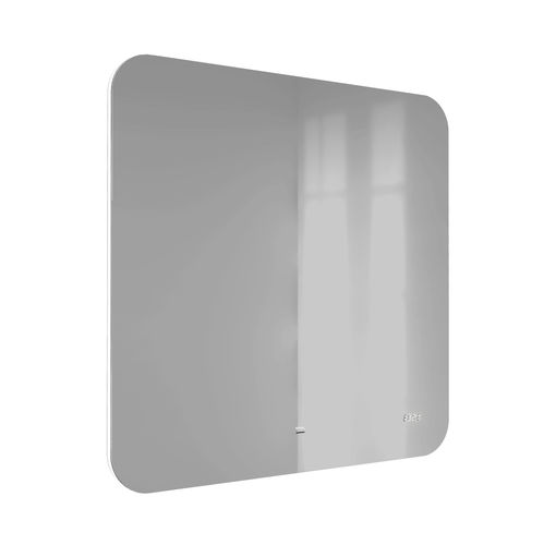 Зеркало Raval Ego 80x80 с подсветкой и часами / Ego.02.80/W/RL