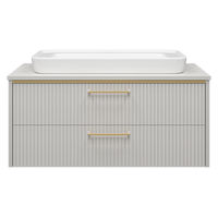 Тумба под раковину Brevita Elche 100 подвесная с 2 ящ. / ELC-01100-0502Я серый кашемир эмаль — 2