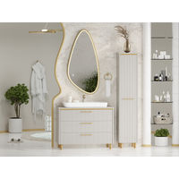 Шкаф-пенал для ванной Brevita Elche 35 универсальный правый / ELC-05035-010R серый кашемир (эмаль) — 9