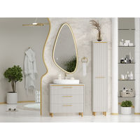 Шкаф-пенал для ванной Brevita Elche 35 универсальный правый / ELC-05035-010R серый кашемир (эмаль) — 11