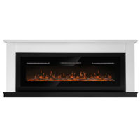 Каминокомплект Electrolux (очаг Electrolux Infinity EFP/P-1600ULS N, портал Canto Long) белый, черный — 2