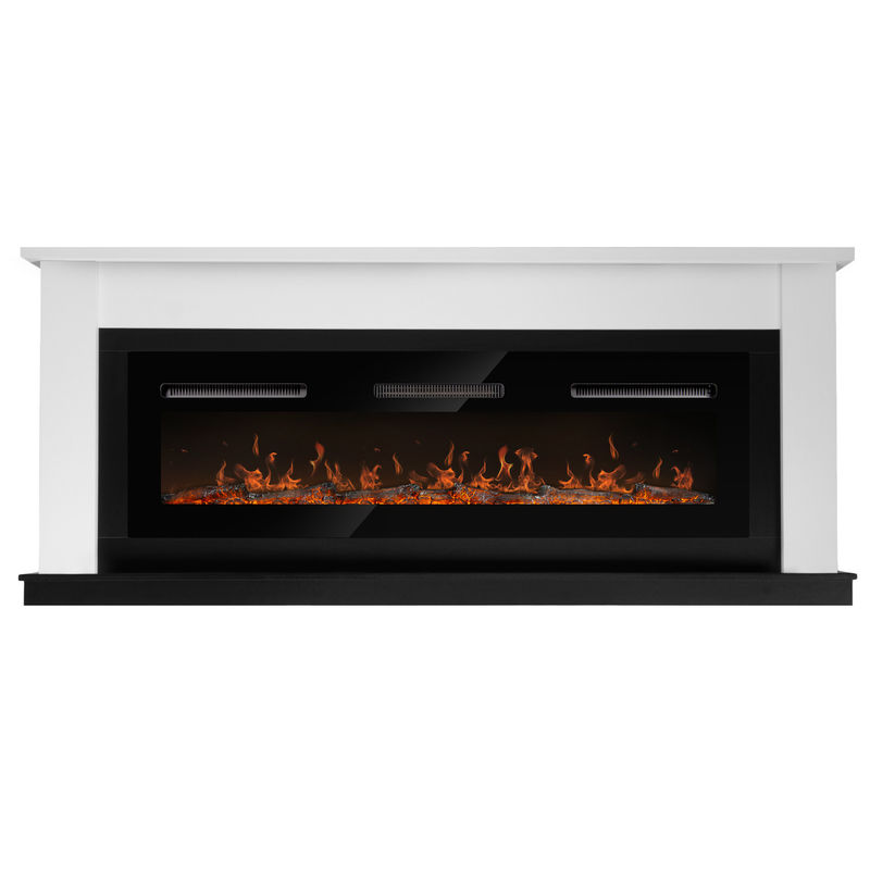 Каминокомплект Electrolux (очаг Electrolux Infinity EFP/P-1600ULS N, портал Canto Long) белый, черный