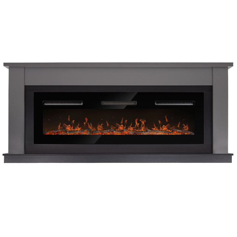 Каминокомплект Electrolux (очаг Electrolux Infinity EFP/P-1600ULS N, портал Canto Long) графит, черный