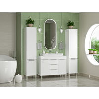 Шкаф-пенал для ванной Brevita Enfida 35 левый / ENF-05035-010L белый — 9