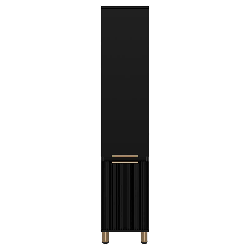 Шкаф-пенал для ванной Brevita Enfida 35 левый / ENF-05035-020L черный