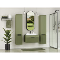 Шкаф-пенал для ванной Brevita Enfida 35 левый / ENF-05035-0801L зеленая матовая эмаль — 10