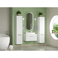 Тумба под раковину Brevita Enfida 70 подвесная 1 ящ. / ENF-06070-0141Я белая матовая эмаль — 6