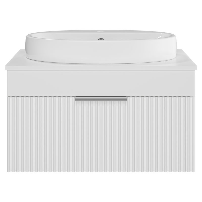 Тумба под раковину Brevita Enfida 70 подвесная 1 ящ. / ENF-06070-0141Я белая матовая эмаль