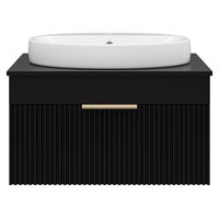 Тумба под раковину Brevita Enfida 70 подвесная 1 ящ. / ENF-06070-0241Я черная матовая эмаль — 2