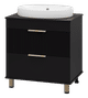 ENFIDA - 70 Тумба напольная 2 ящ., черная матовая эмаль