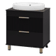 ENFIDA - 70 Тумба напольная 2 ящ., черная матовая эмаль