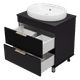 ENFIDA - 70 Тумба напольная 2 ящ., черная матовая эмаль