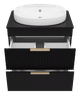 ENFIDA - 70 Тумба напольная 2 ящ., черная матовая эмаль