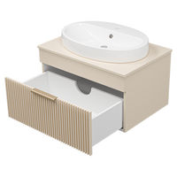 Тумба под раковину Brevita Enfida 70 подвесная 1 ящ. / ENF-06070-0341Я бежевая матовая эмаль — 3