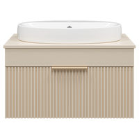 Тумба под раковину Brevita Enfida 70 подвесная 1 ящ. / ENF-06070-0341Я бежевая матовая эмаль — 2