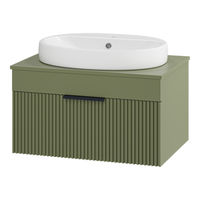 Тумба под раковину Brevita Enfida 70 подвесная 1 ящ. / ENF-06070-0841Я зеленая матовая эмаль — 1