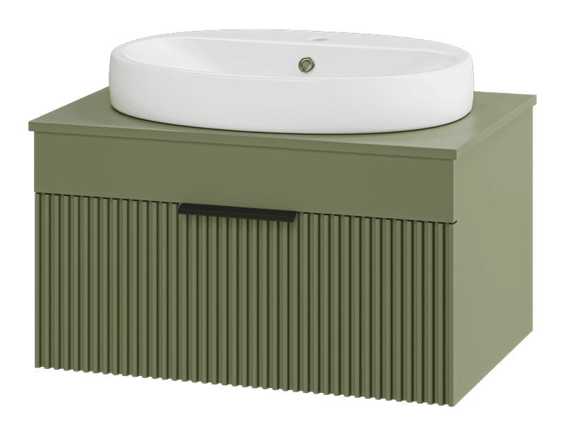ENFIDA - 70 Тумба подвесная 1 ящ., зелёная матовая эмаль