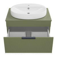 Тумба под раковину Brevita Enfida 70 подвесная 1 ящ. / ENF-06070-0841Я зеленая матовая эмаль — 4