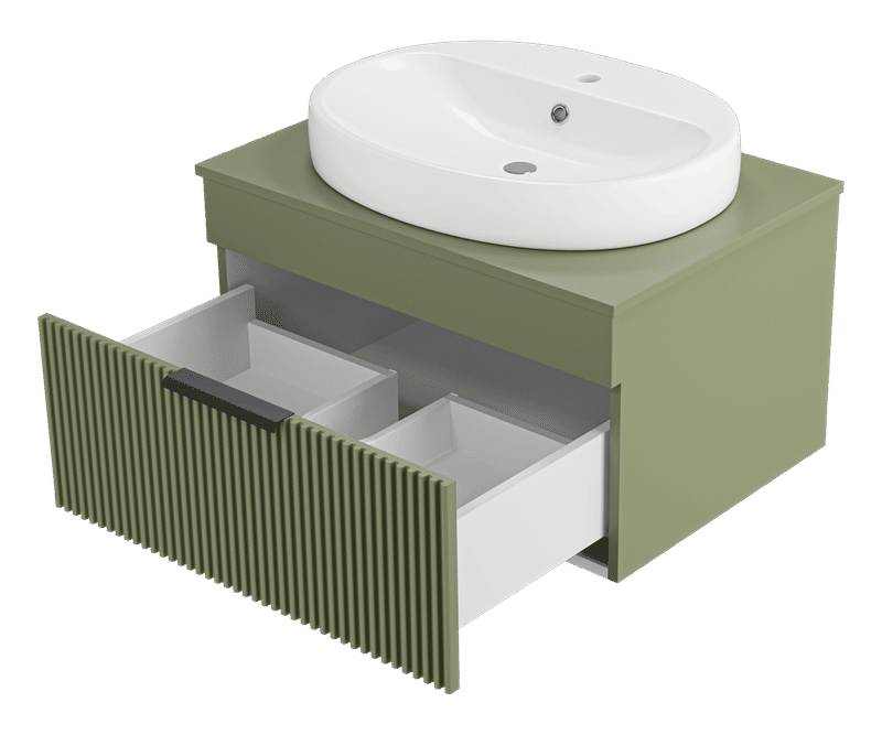 ENFIDA - 70 Тумба подвесная 1 ящ., зелёная матовая эмаль