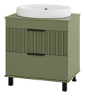 ENFIDA - 70 Тумба напольная 2 ящ., зелёная матовая эмаль