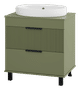 ENFIDA - 70 Тумба напольная 2 ящ., зелёная матовая эмаль