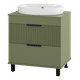 ENFIDA - 70 Тумба напольная 2 ящ., зелёная матовая эмаль