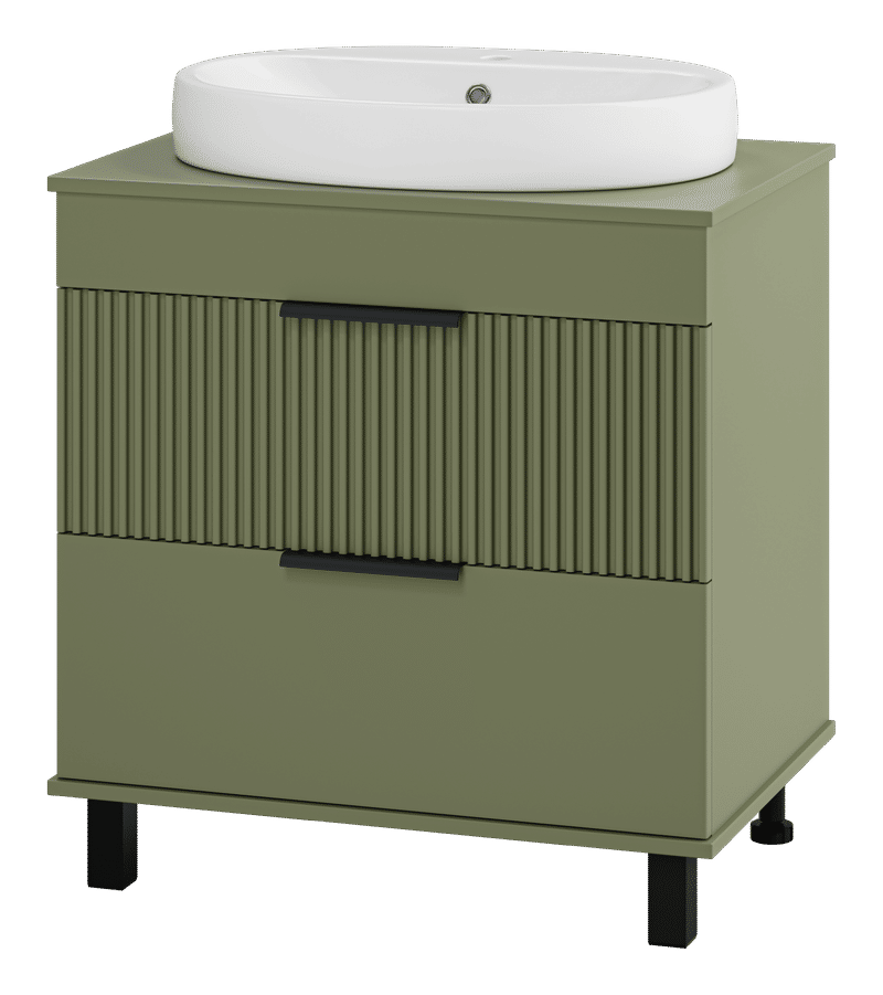 ENFIDA - 70 Тумба напольная 2 ящ., зелёная матовая эмаль